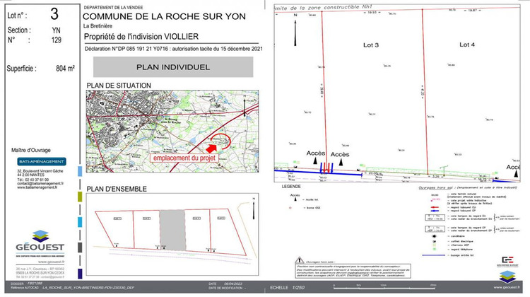 Ma-Cabane - Vente Terrain LA ROCHE SUR YON, 804 m²