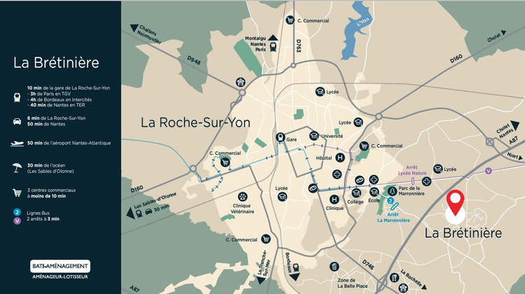 Ma-Cabane - Vente Terrain LA ROCHE SUR YON, 847 m²