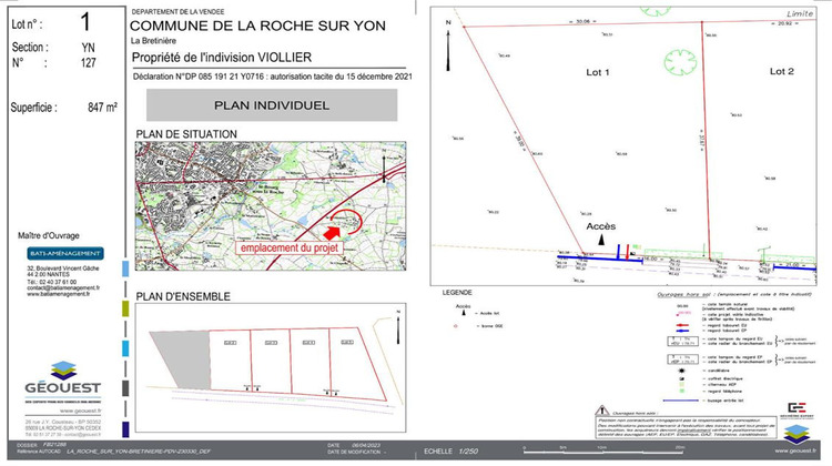 Ma-Cabane - Vente Terrain LA ROCHE SUR YON, 847 m²