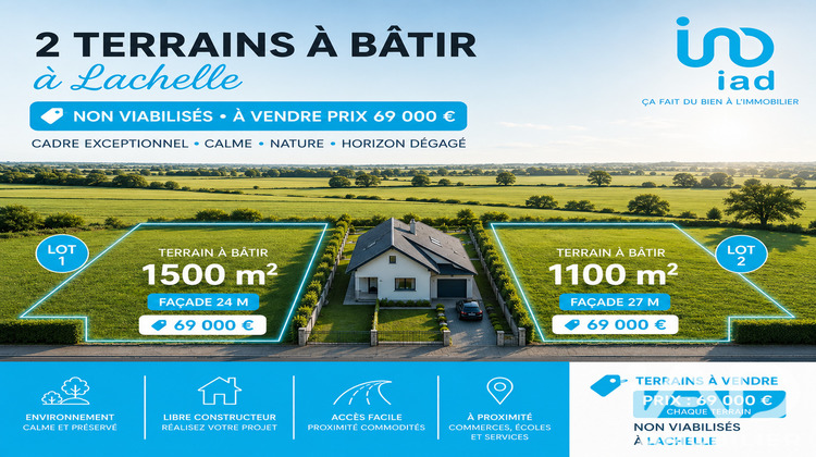 Ma-Cabane - Vente Terrain Lachelle, 1013 m²