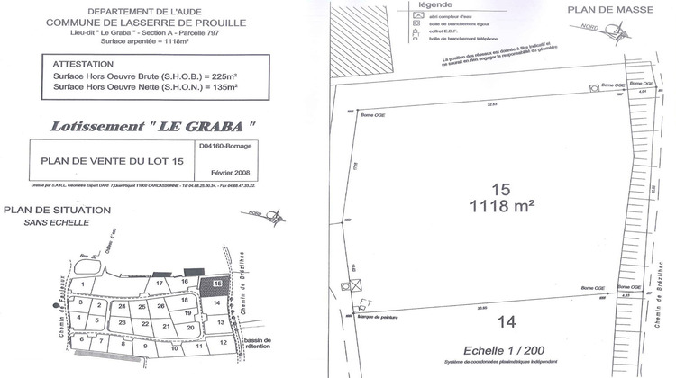 Ma-Cabane - Vente Terrain LASSERRE-DE-PROUILLE, 1118 m²