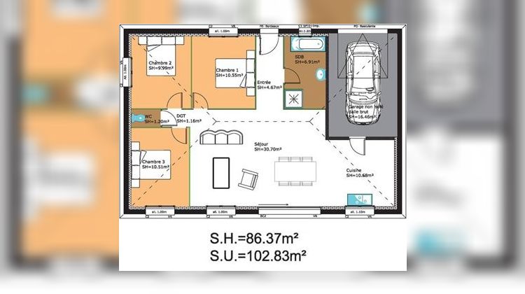 Ma-Cabane - Vente Terrain LE MESNIL GUILLAUME, 605 m²