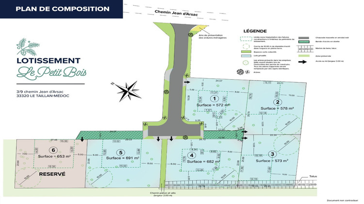 Ma-Cabane - Vente Terrain LE TAILLAN MEDOC, 572 m²