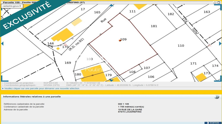 Ma-Cabane - Vente Terrain Loudrefing, 1755 m²