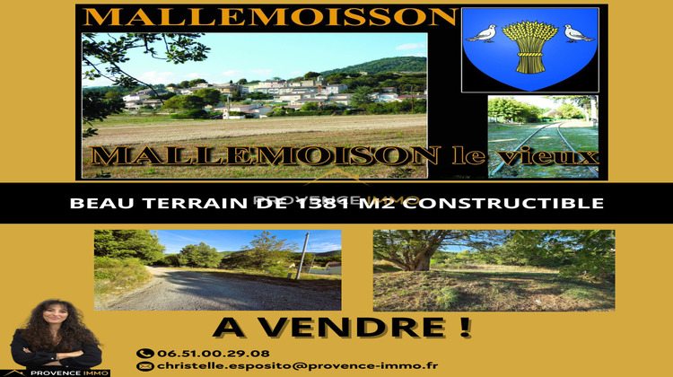 Ma-Cabane - Vente Terrain Mallemoisson, 1380 m²