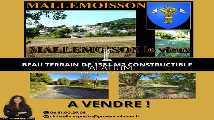 Ma-Cabane - Vente Terrain Mallemoisson, 1380 m²