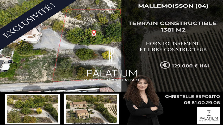 Ma-Cabane - Vente Terrain Mallemoisson, 1380 m²