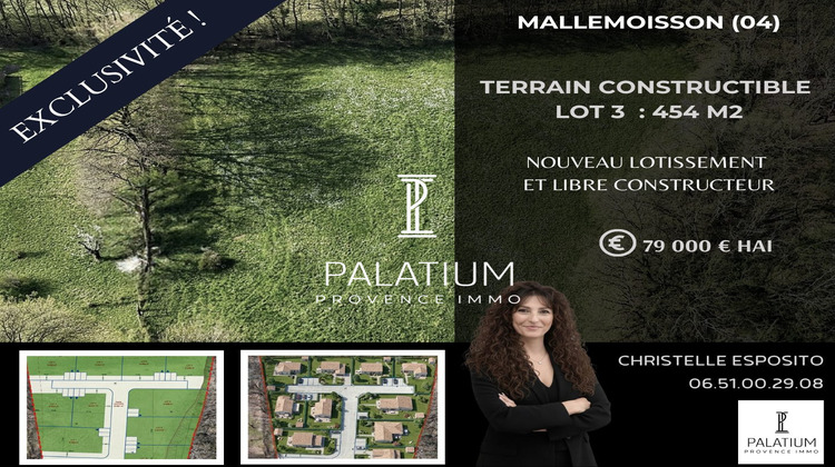 Ma-Cabane - Vente Terrain Mallemoisson, 454 m²