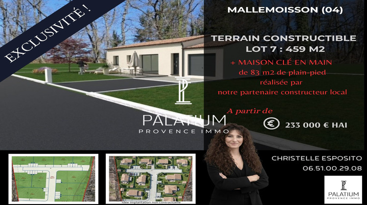 Ma-Cabane - Vente Terrain Mallemoisson, 459 m²