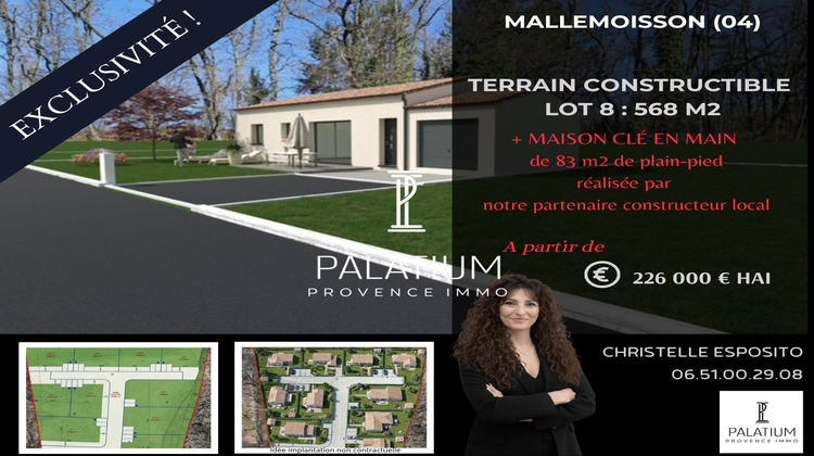 Ma-Cabane - Vente Terrain Mallemoisson, 568 m²