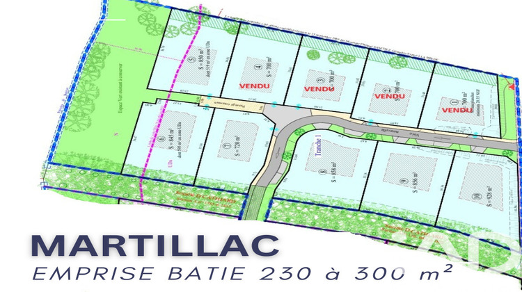Ma-Cabane - Vente Terrain Martillac, 845 m²