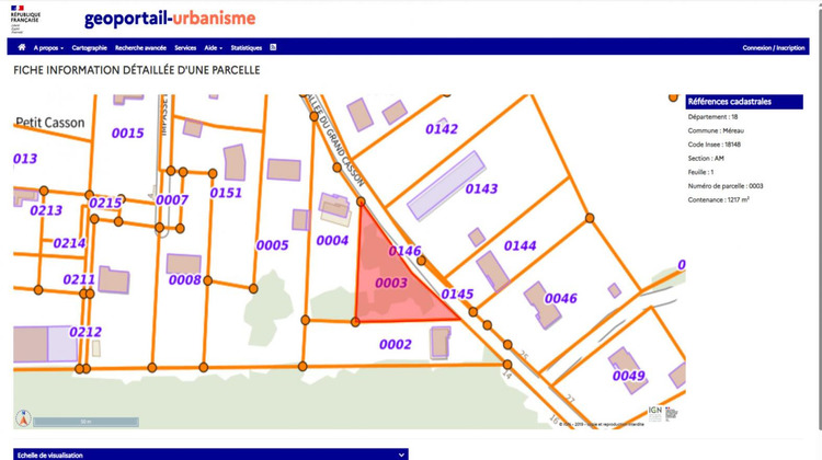 Ma-Cabane - Vente Terrain MEREAU, 1217 m²