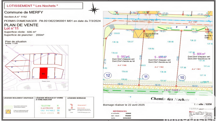 Ma-Cabane - Vente Terrain Merfy, 597 m²