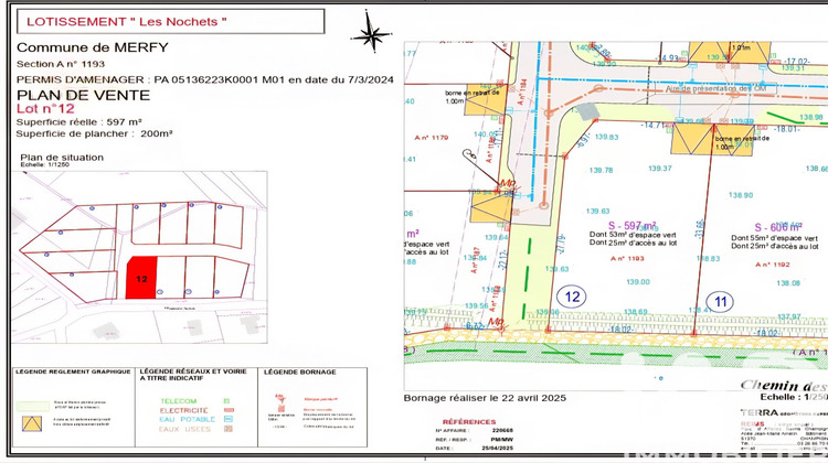 Ma-Cabane - Vente Terrain Merfy, 603 m²