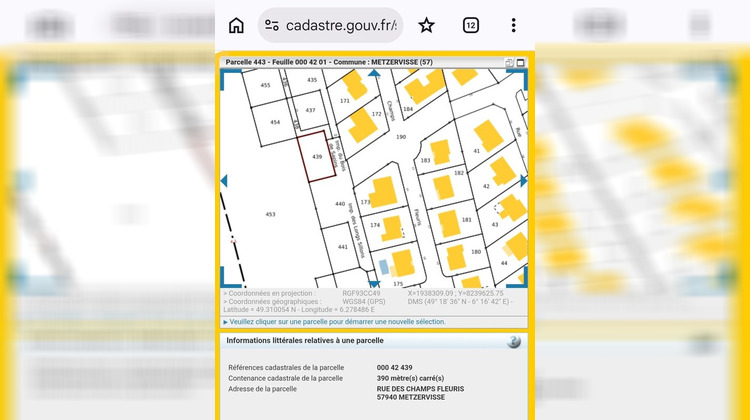 Ma-Cabane - Vente Terrain METZERVISSE, 390 m²