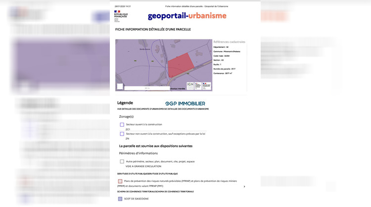 Ma-Cabane - Vente Terrain Miramont-d'Astarac, 3577 m²