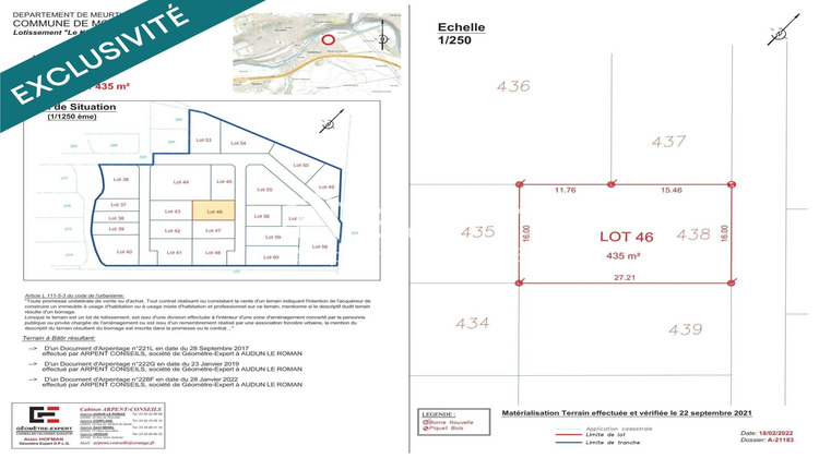 Ma-Cabane - Vente Terrain Moineville, 435 m²