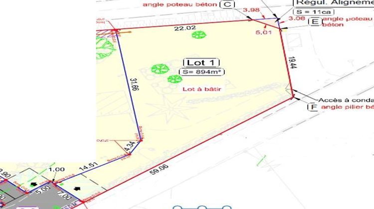 Ma-Cabane - Vente Terrain MONTMERLE-SUR-SAONE, 905 m²