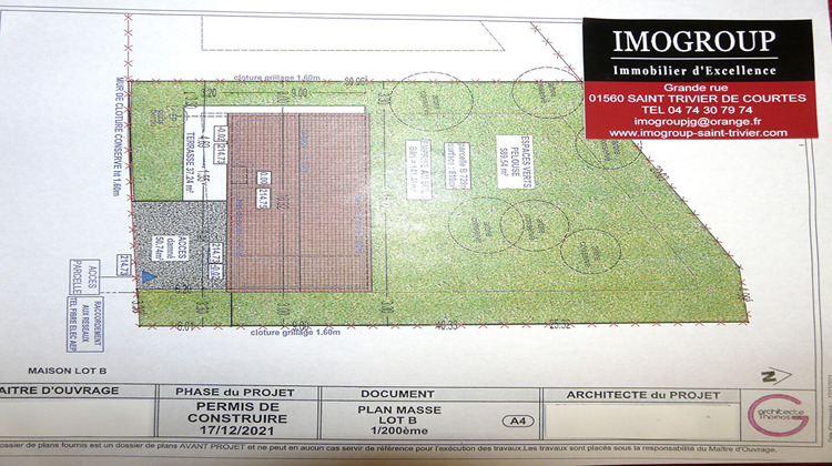 Ma-Cabane - Vente Terrain MONTREVEL-EN-BRESSE, 822 m²