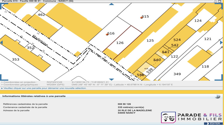 Ma-Cabane - Vente Terrain Nancy, 747 m²