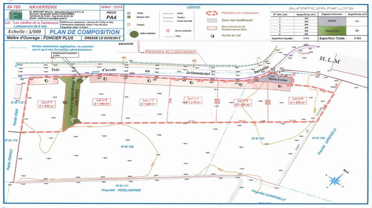 Ma-Cabane - Vente Terrain Navarrenx, 844 m²