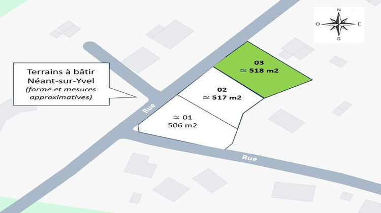 Ma-Cabane - Vente Terrain NEANT SUR YVEL, 518 m²