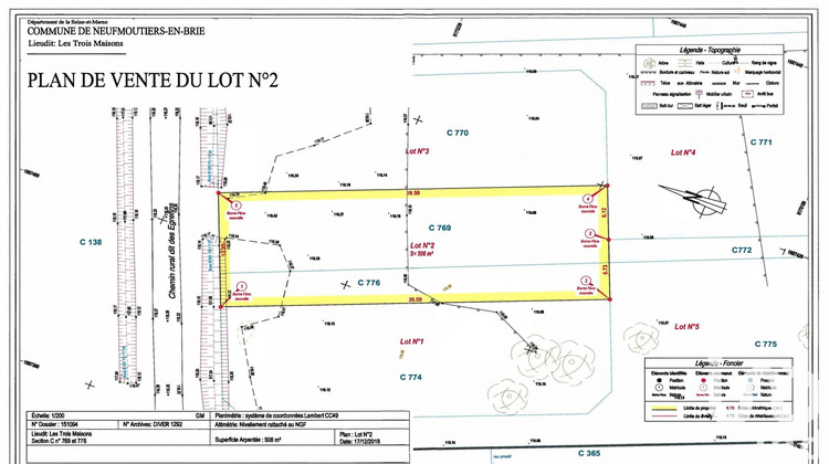 Ma-Cabane - Vente Terrain Neufmoutiers-en-Brie, 508 m²