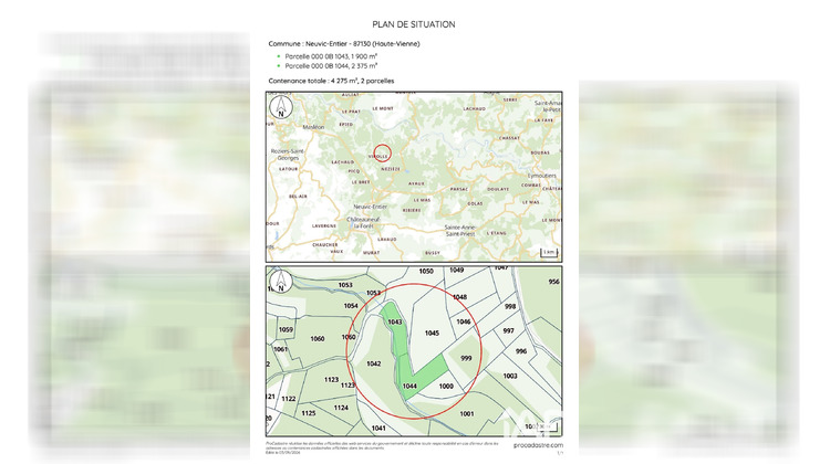 Ma-Cabane - Vente Terrain Neuvic-Entier, 4275 m²