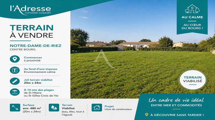 Ma-Cabane - Vente Terrain NOTRE-DAME-DE-RIEZ, 550 m²