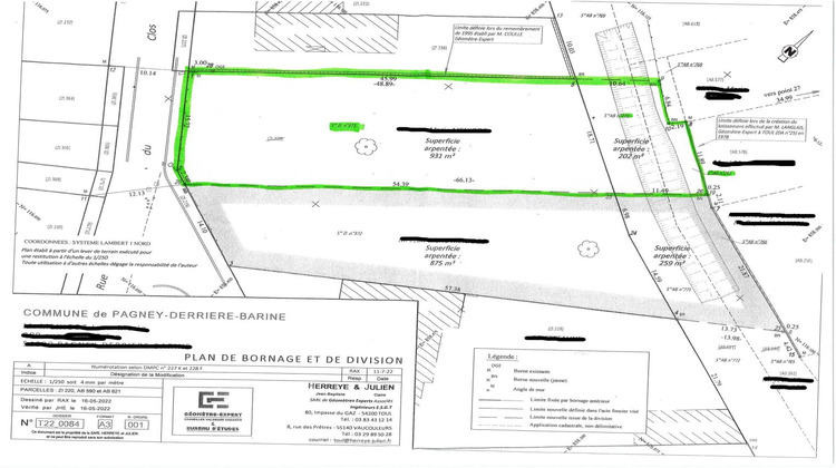 Ma-Cabane - Vente Terrain PAGNEY-DERRIERE-BARINE, 1130 m²