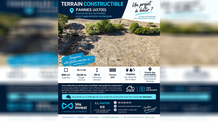 Ma-Cabane - Vente Terrain Pannes, 694 m²
