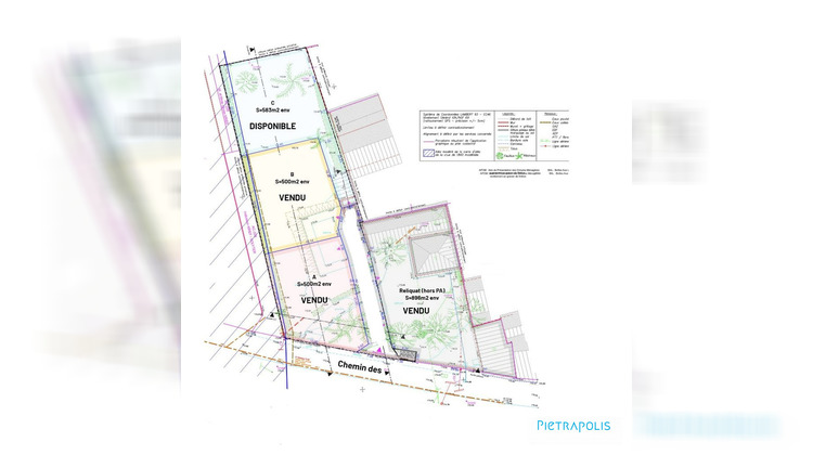 Ma-Cabane - Vente Terrain Parcieux, 587 m²