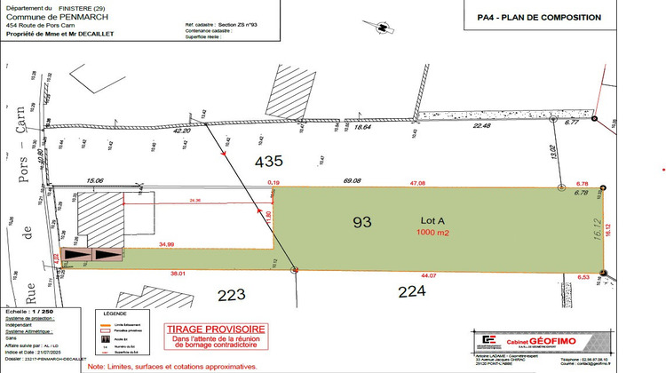 Ma-Cabane - Vente Terrain PENMARCH, 1000 m²