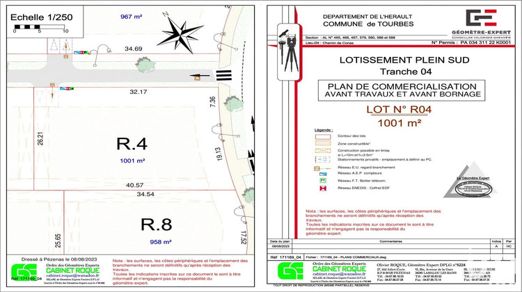 Ma-Cabane - Vente Terrain Pézenas, 1001 m²