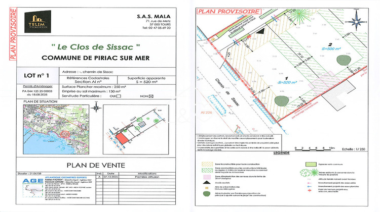 Ma-Cabane - Vente Terrain PIRIAC-SUR-MER, 520 m²