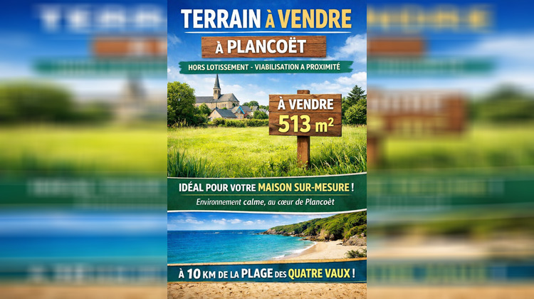 Ma-Cabane - Vente Terrain PLANCOET, 513 m²