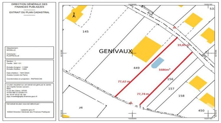 Ma-Cabane - Vente Terrain Plappeville, 1686 m²