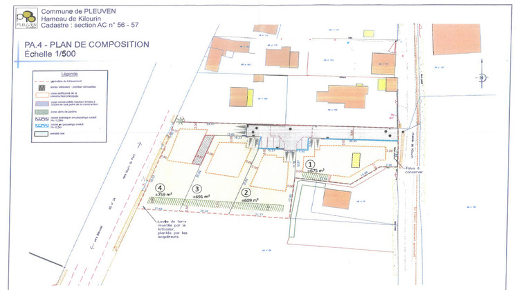 Ma-Cabane - Vente Terrain PLEUVEN, 675 m²