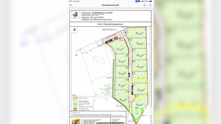 Ma-Cabane - Vente Terrain Plobannalec-Lesconil, 513 m²