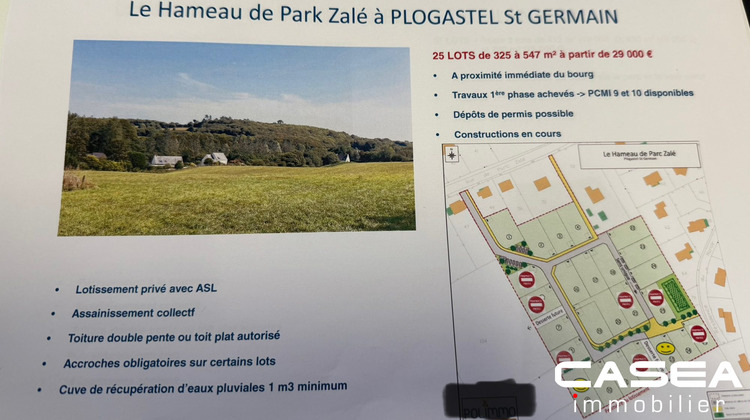 Ma-Cabane - Vente Terrain Plogastel-Saint-Germain, 356 m²