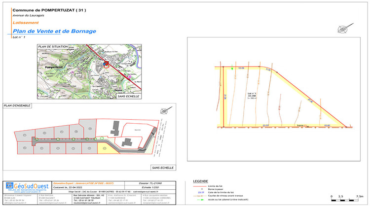 Ma-Cabane - Vente Terrain POMPERTUZAT, 600 m²