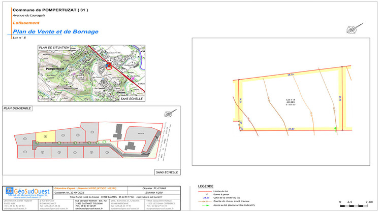 Ma-Cabane - Vente Terrain POMPERTUZAT, 600 m²
