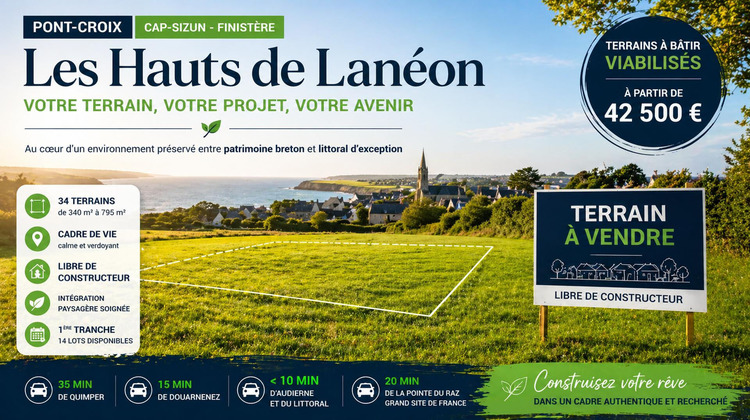 Ma-Cabane - Vente Terrain PONT-CROIX, 384 m²