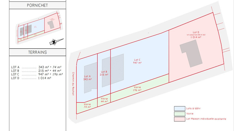 Ma-Cabane - Vente Terrain PORNICHET, 947 m²