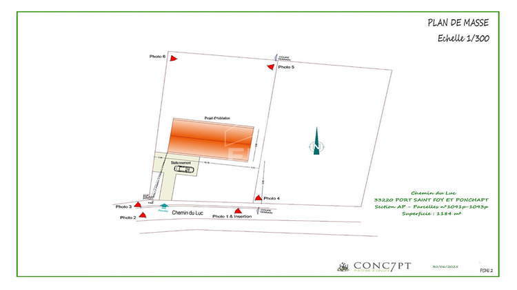 Ma-Cabane - Vente Terrain PORT-SAINTE-FOY-ET-PONCHAPT, 1184 m²