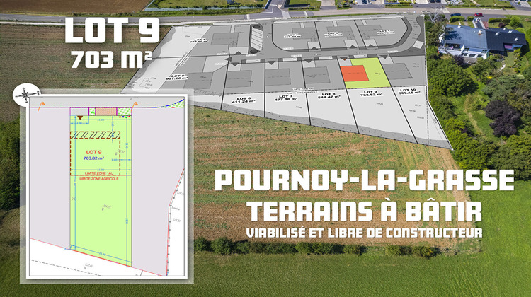 Ma-Cabane - Vente Terrain POURNOY-LA-GRASSE, 703 m²
