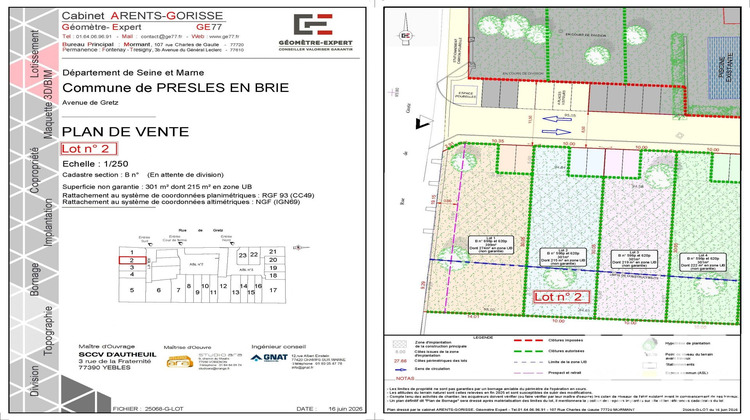 Ma-Cabane - Vente Terrain Presles-en-Brie, 301 m²