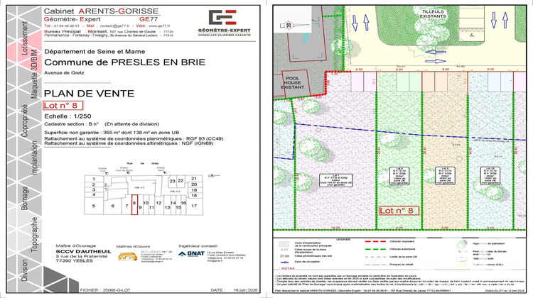 Ma-Cabane - Vente Terrain Presles-en-Brie, 355 m²