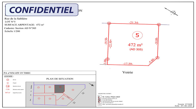 Ma-Cabane - Vente Terrain RICHARDMENIL, 472 m²