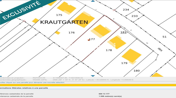 Ma-Cabane - Vente Terrain Richeling, 1098 m²